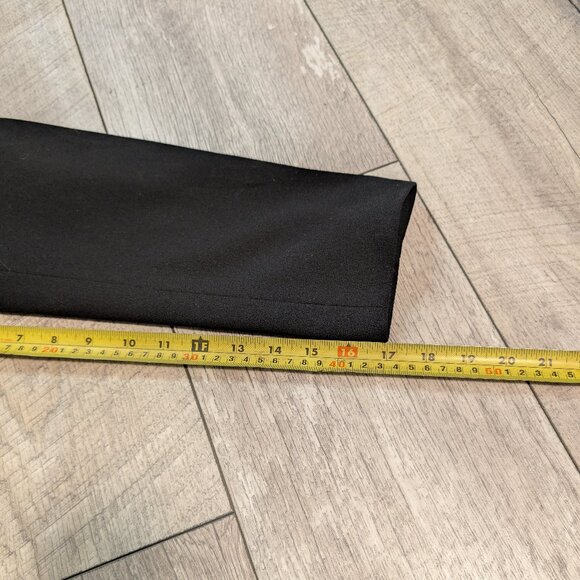 Rare Vintage Kasper Black Double-Breasted Longline Wool Crepe Blazer Size 10 - Picture 12 of 13